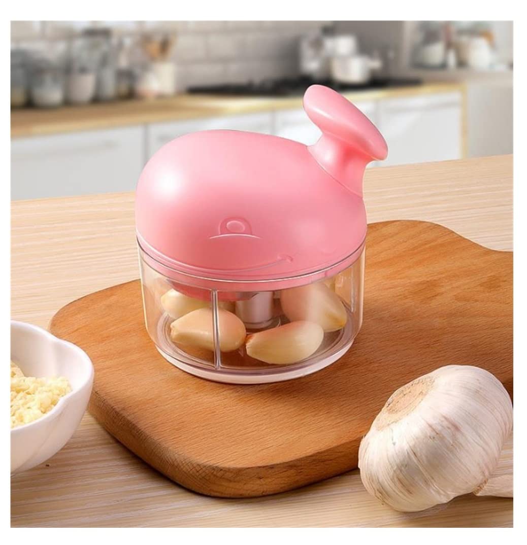 Knoblauch Helfer Manueller Knoblauchzieher, Handhacker, Knoblauch-Chili-Zerkleinerer, Tragbare Zugschnur Küchen Kochen | Blue