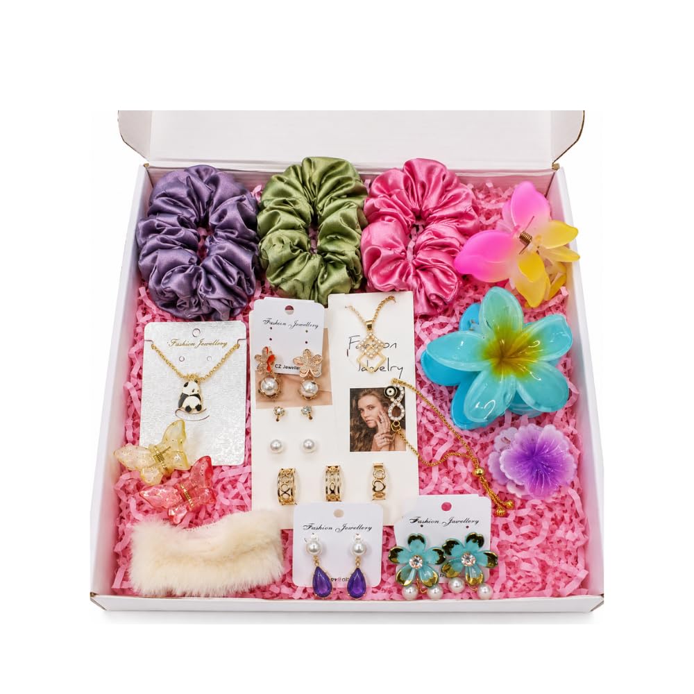 20 gifts for 20th birthday Gift hamper/combo for girls &women. Jewellery gift set and hair accessories hamper for girlfriend, bestie, wife, sister. BIRTHDAY farewell, Anniversary, engagement gift hamper-image-20