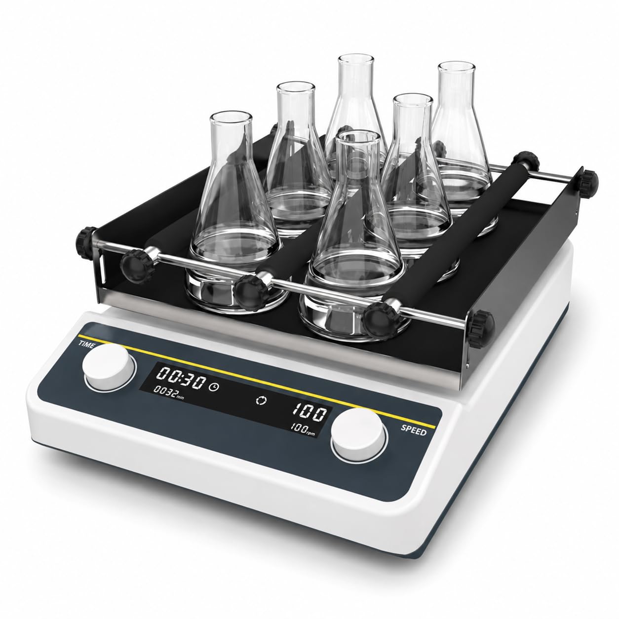 Agitador orbital de laboratorio, velocidad ajustable de 0 a 210 RPM, mezclador de laboratorio para mezclar y agitar muestras, fácil de limpiar, perfecto para investigación científica y experimentos
