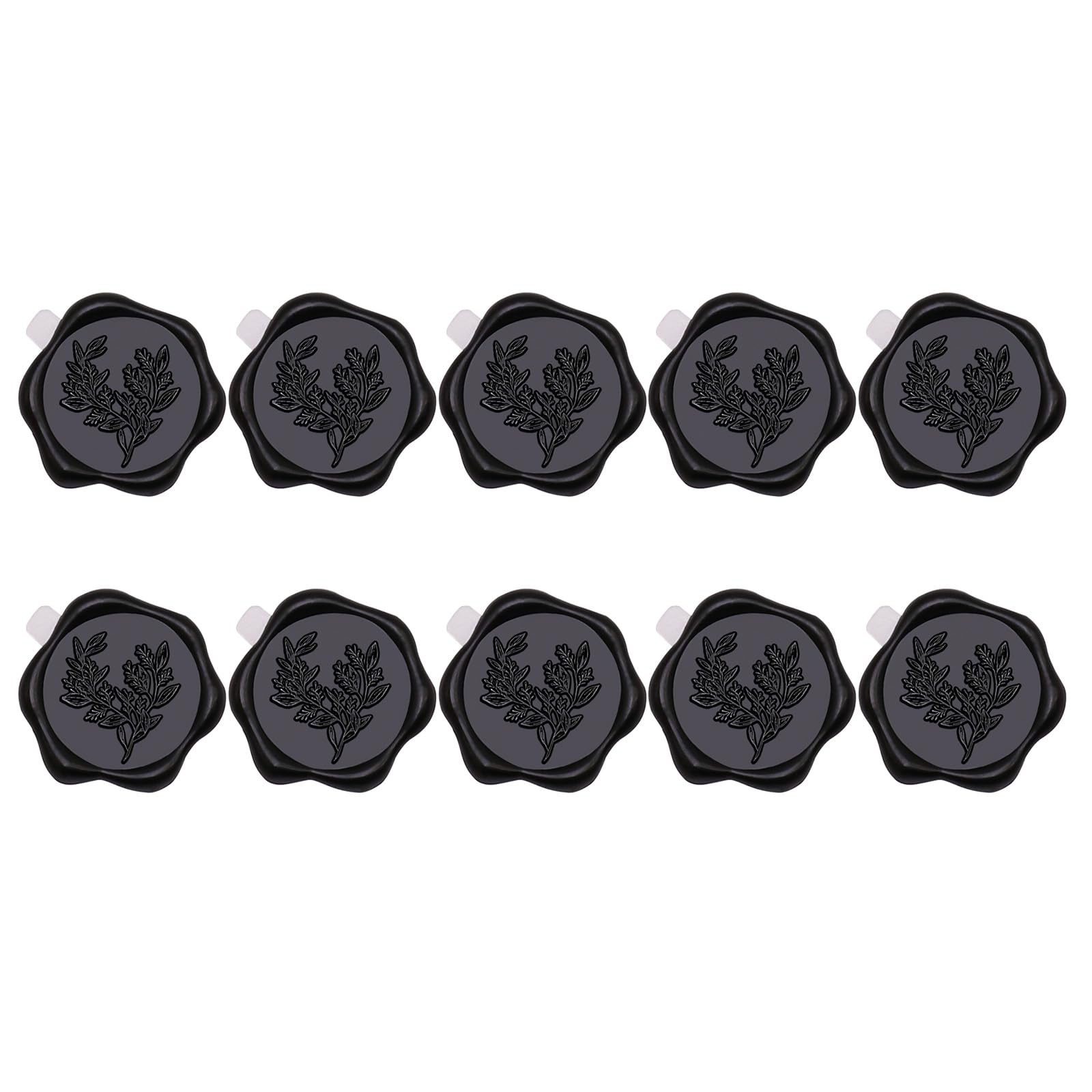 5 / 10Pcs Antique Embossed Seal Stamp Sticker Adhesive Labels for Invitations Envelope Holiday Greeting Card Antique Sticker