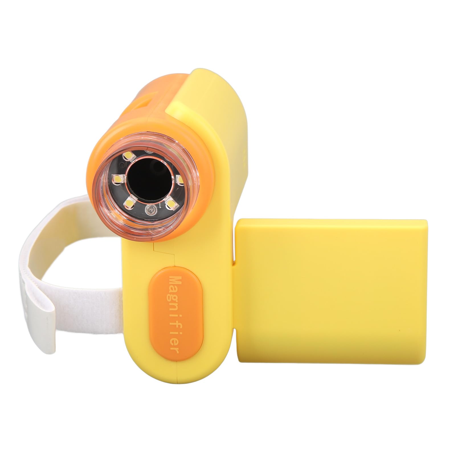 aqxreight Dziecięcy Mikroskop Aparat 2 -cin Screen 1000X Powiększenie LED 1080p Zdjęcie Wideo Ręczny Mikroskop Cyfrowy dla Uczniów Biały (YELLOW)