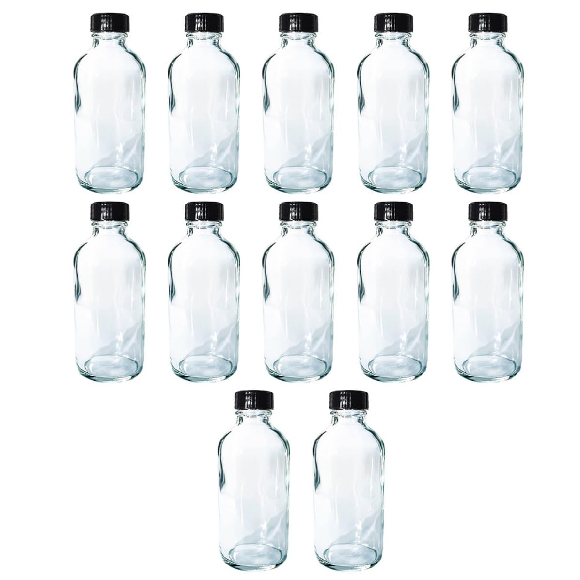 Glasreagenzflaschen aus Glas 120ml mit Kleiner Öffnung 12 Stück nicht Verformbar Stabile Reagenzflaschen für Schule und Laborproben