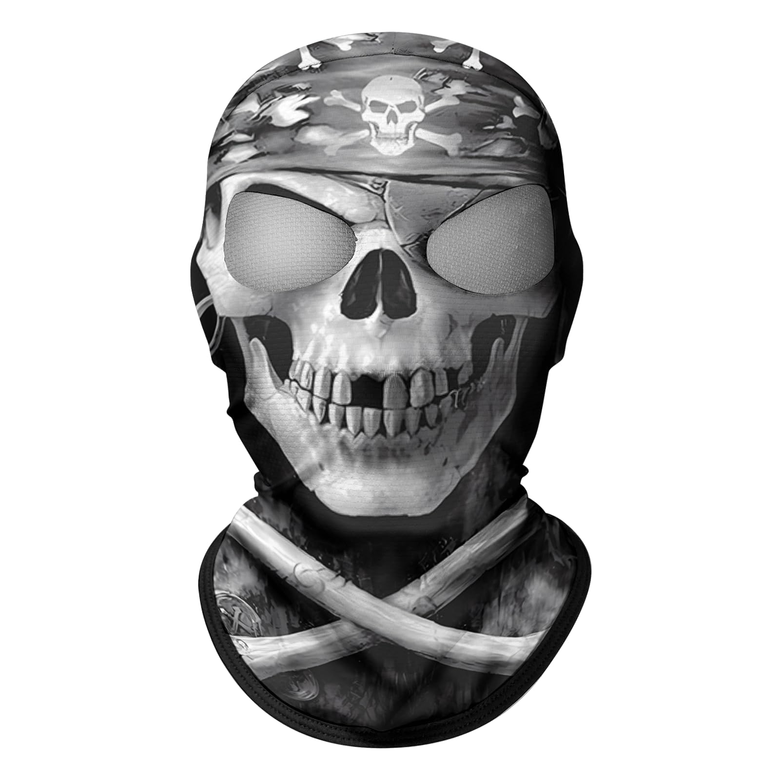 ShopINess Passamontagna a Due Fori 3D Teschio Unisex Adulto per Moto Sport Feste Halloween e Carnevale Teschio