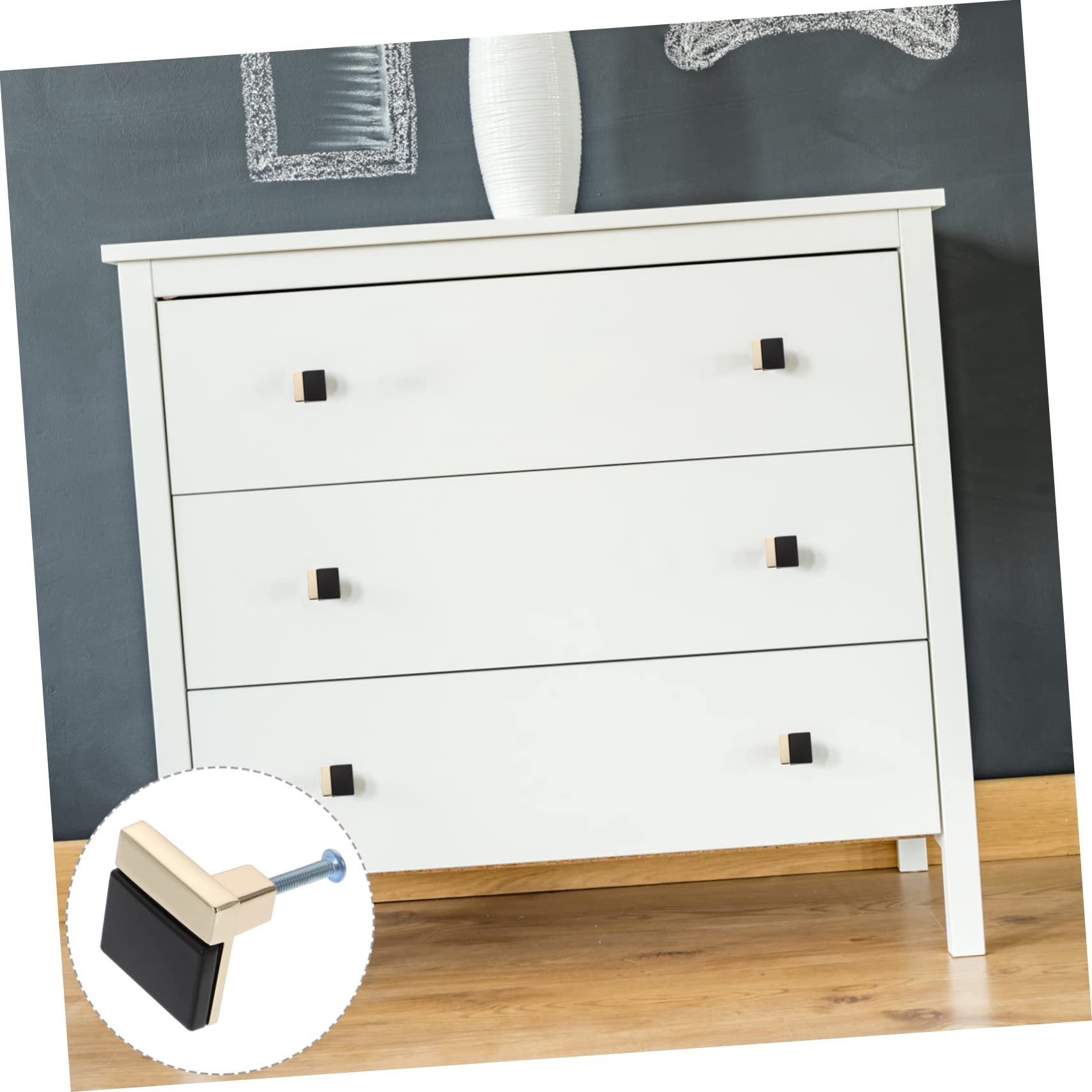 Yardenfun Zinc Alloy Pull Knob Cabinet Hardware Gold Decorative Cabinet Knob Covers Sturdy Handles Easy to Install