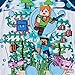 Minecraft Alex Steve Little Boys Rash Guard and Swim Trunks Swimsuit Set Blue 5-6