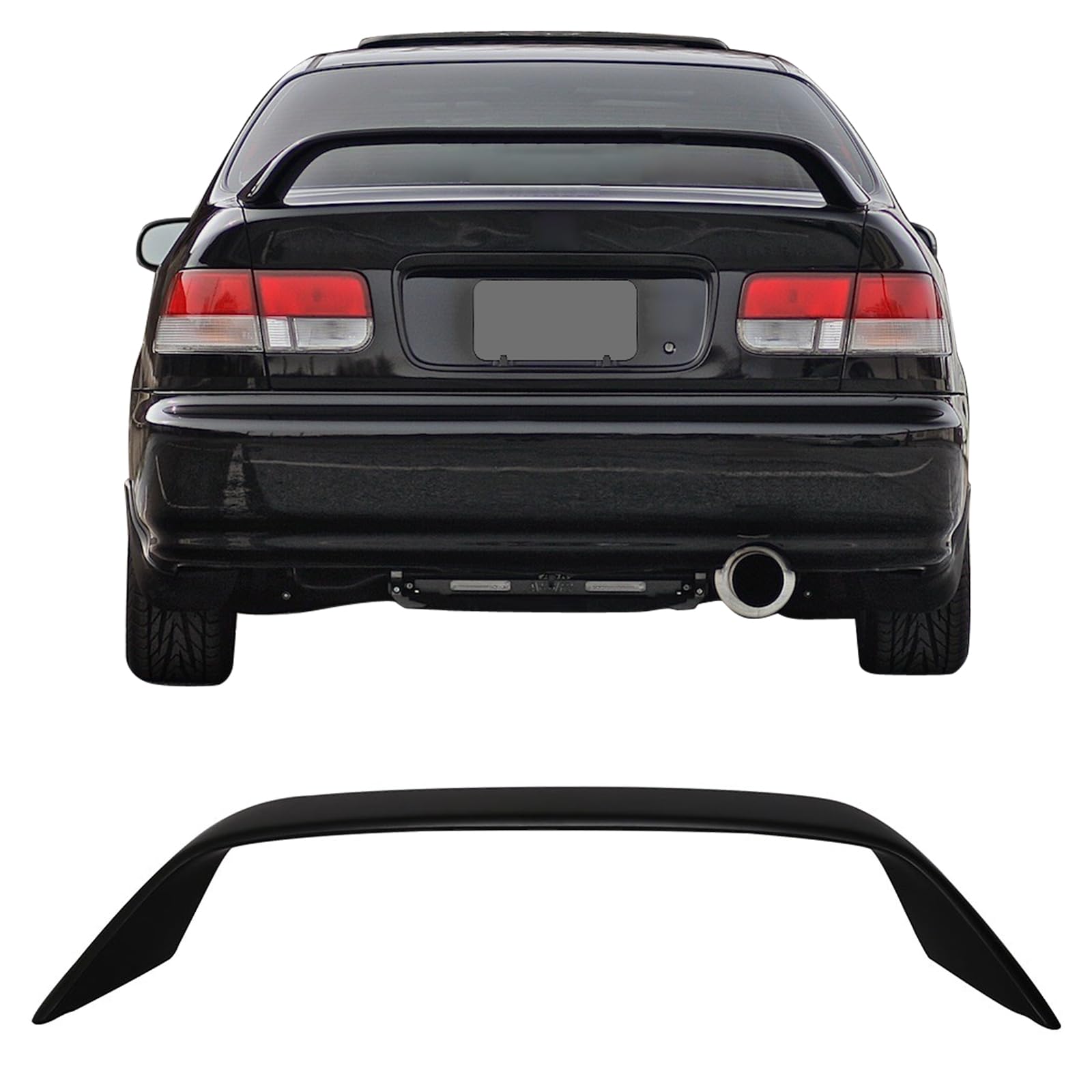 Amazon.com: IKON MOTORSPORTS, Trunk Spoiler Compatible with Fits