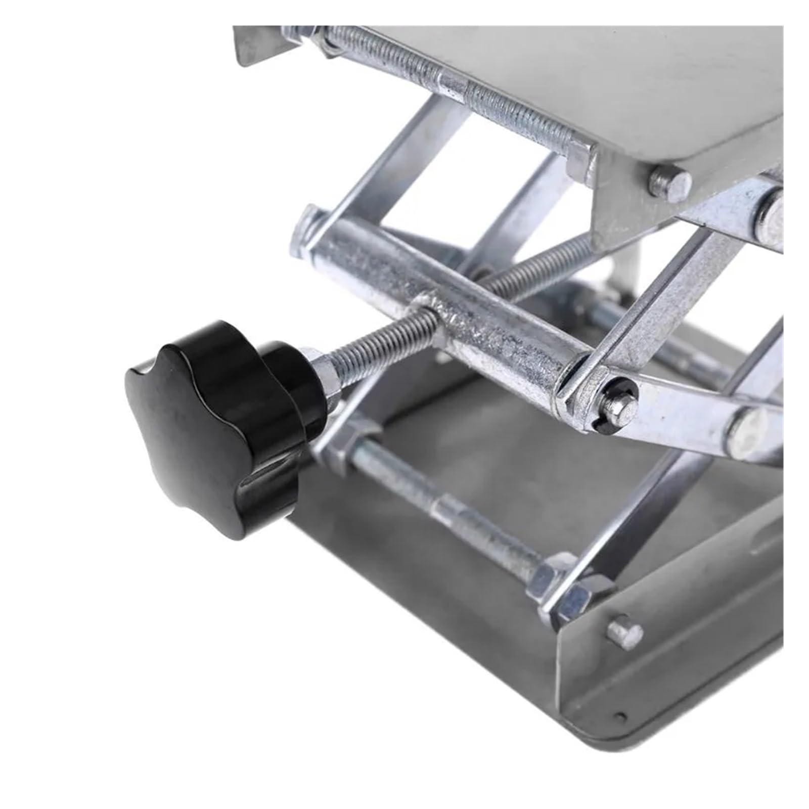 Piattaforma di sollevamento in acciaio inox, regolabile, 100 x 100 mm, tavolo sollevatore da laboratorio per lavori precisi, design stabile, ideale per esperimenti scientifici