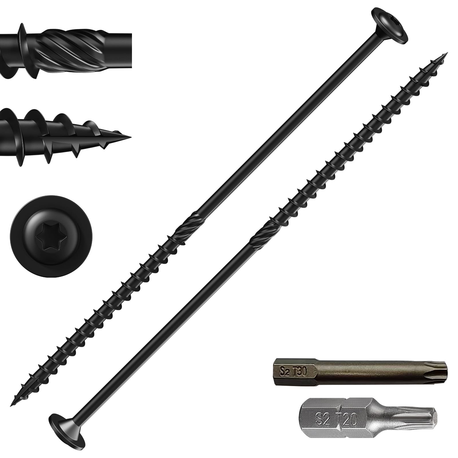 Wensilon Lag Screws - 91PCS Structural Screws -24 Wensilon Lag Screws - 91PCS Structural Screws -24