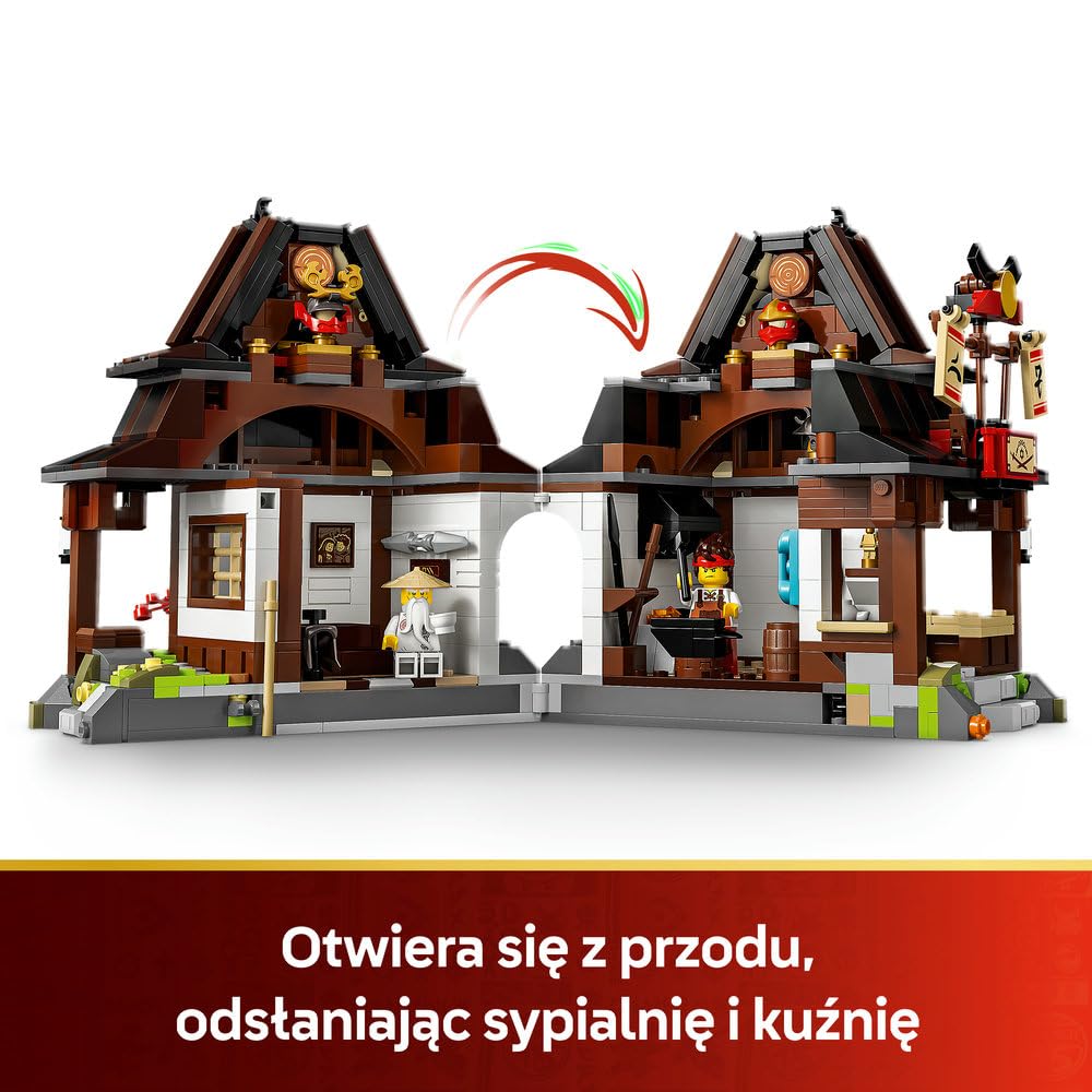 LEGO NINJAGO Kuźnia Cztery Bronie — 15-lecie 71858 | kuźnia ninja, model dla fana, prezent dla fana ninja 14+, edycja 15-lecia, 1259 elementów
