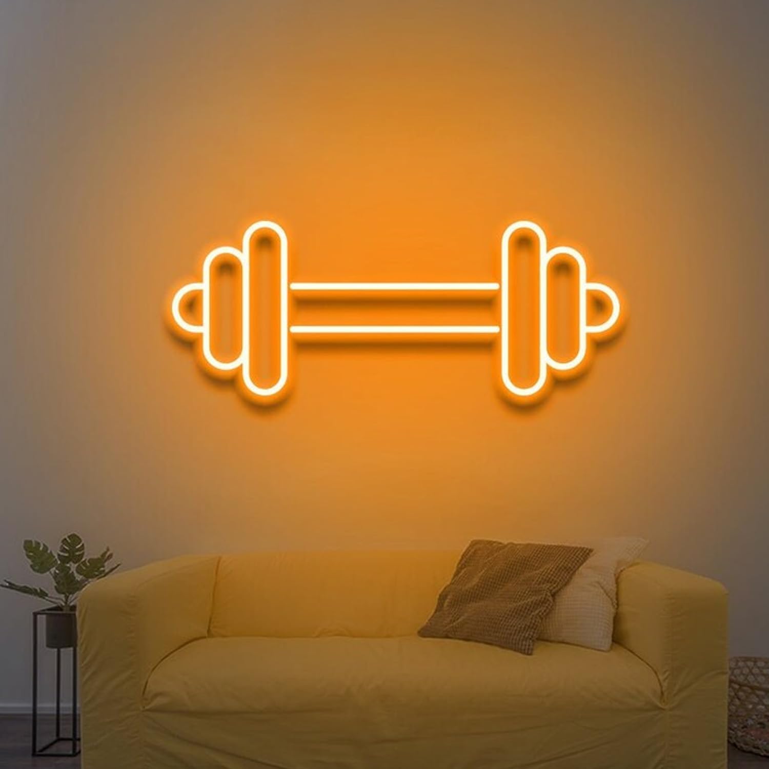GYM neon sign Dumbbell neon light,Fitness Neon Sign Gym Wall Sign Gym Open Wall Art Decor Gift for Her, Bedroom Neon Sign