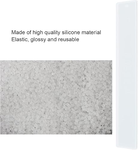 Miniatura 6 de 10 moldes de silicona para marcapáginas, 1.3 x 7.6 pulgadas, reutilizable, elástico, rectangular, para bricolaje, pegamento de gota de cristal, para