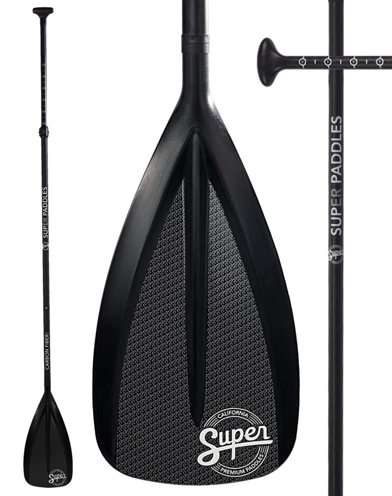 Buy SUP Paddle Carbon Fiber & Fiberglass Paddles 3 Piece Adjustable Paddle Board Paddles w