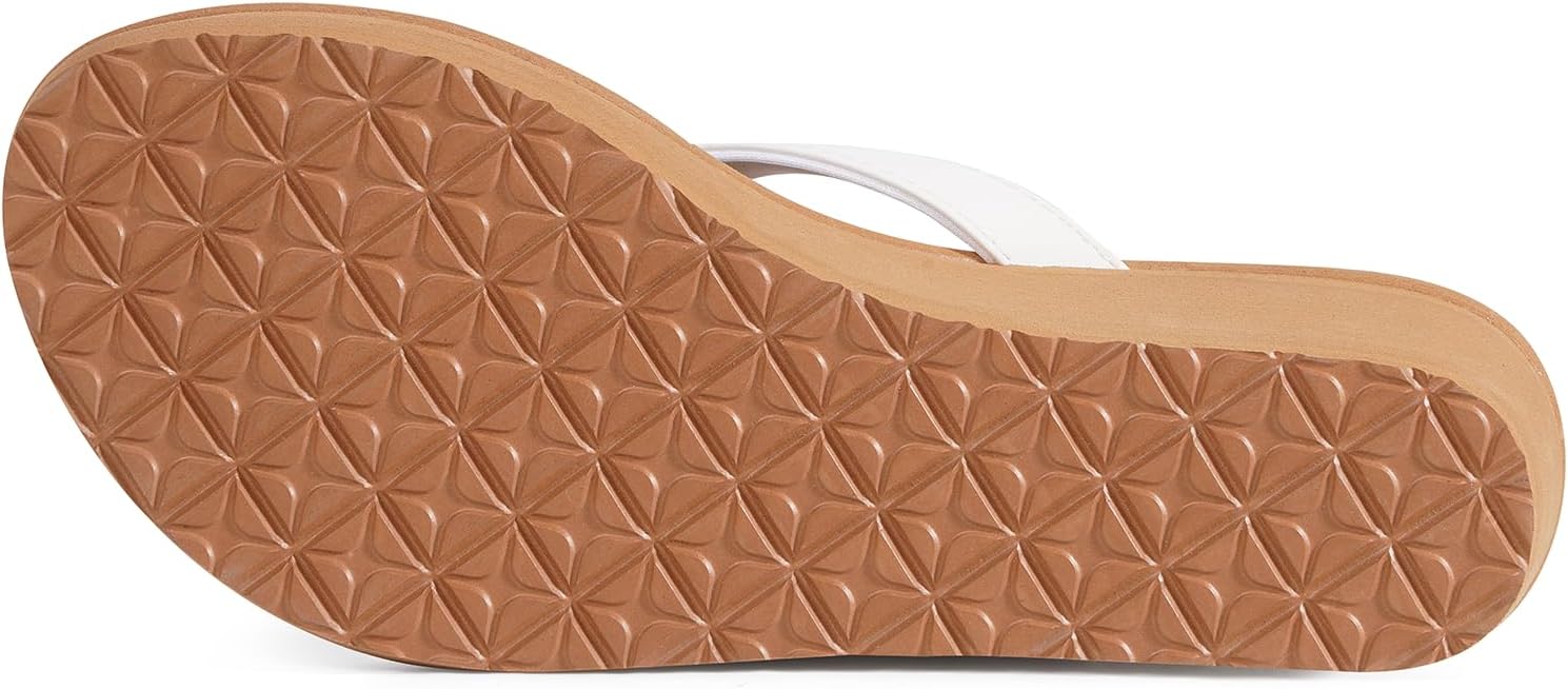 UBXRIN Women's Wedge Flip Flops Comfortable Platform Thong Sandals,Beach Pool Casual Summer Slip-On Shoes - Image 6