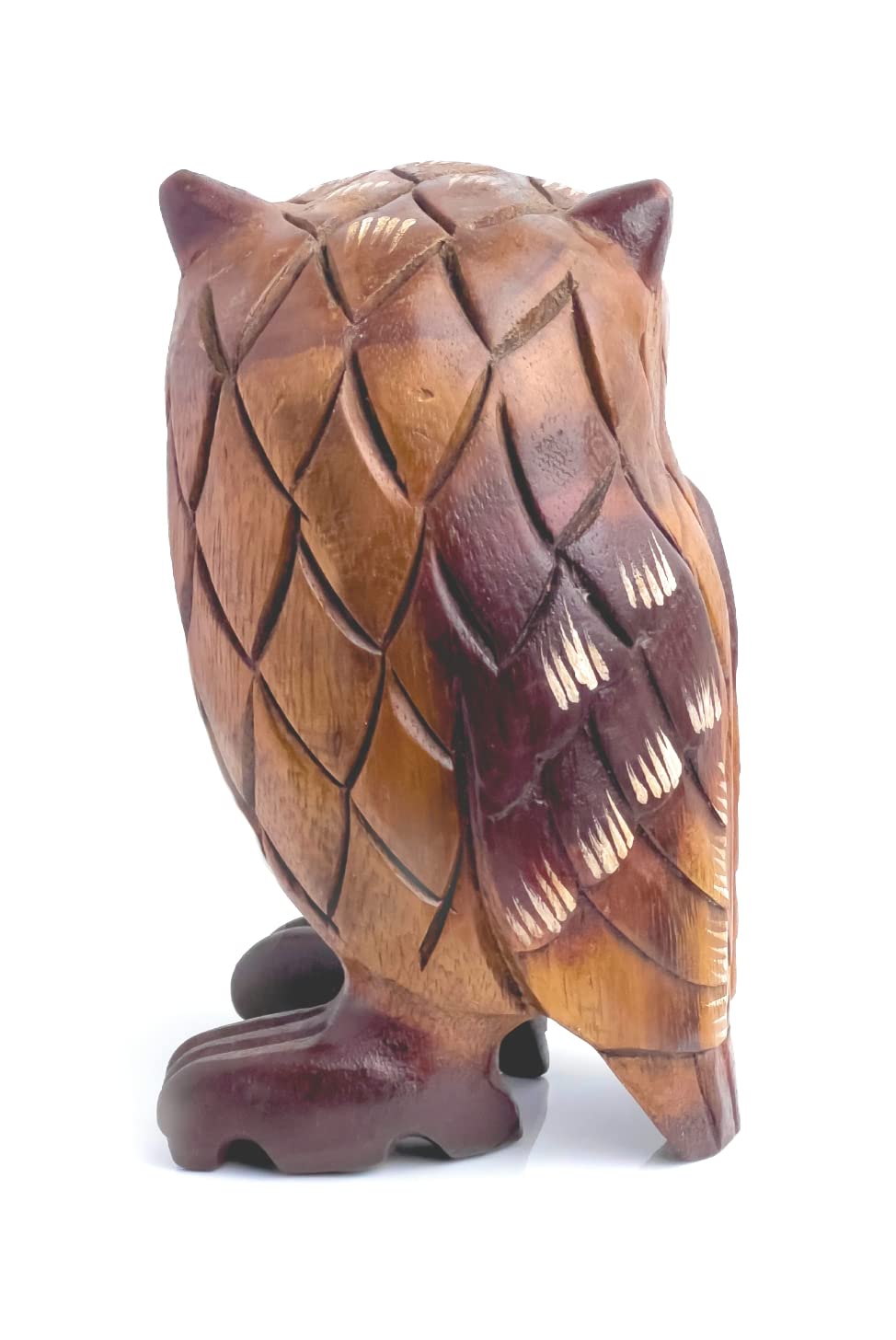Funky Factory wooden owl (Big Daddy owl 7inch (18cm)), Brown - Image 2