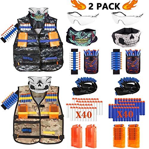 Taiker Compatible with Nerf Vest Kit, 2 Pack Tactical Vest for Nerf Gun