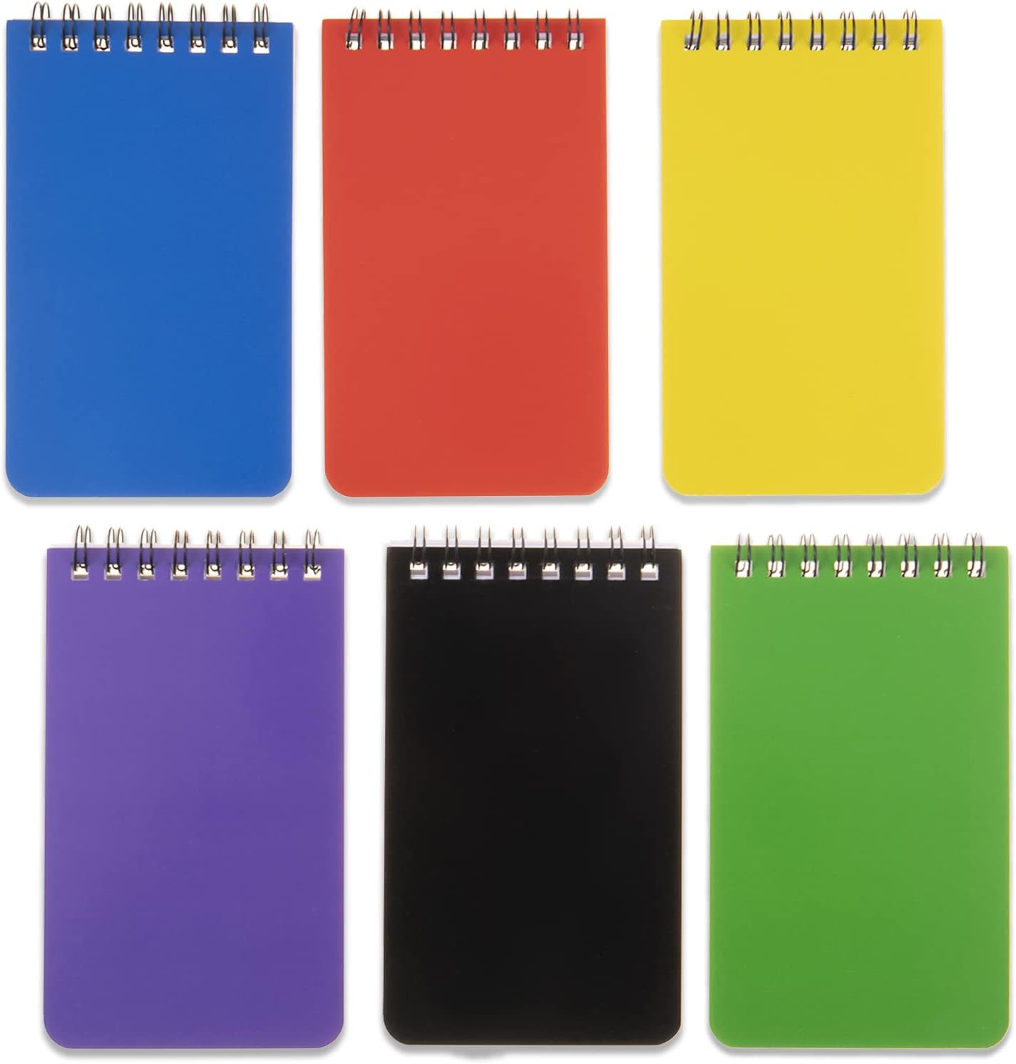 QiCheng 6pack Pocket Notebook Small Notepad Pocket Notepad Small Spiral Notebooks 3X5Inches (6)