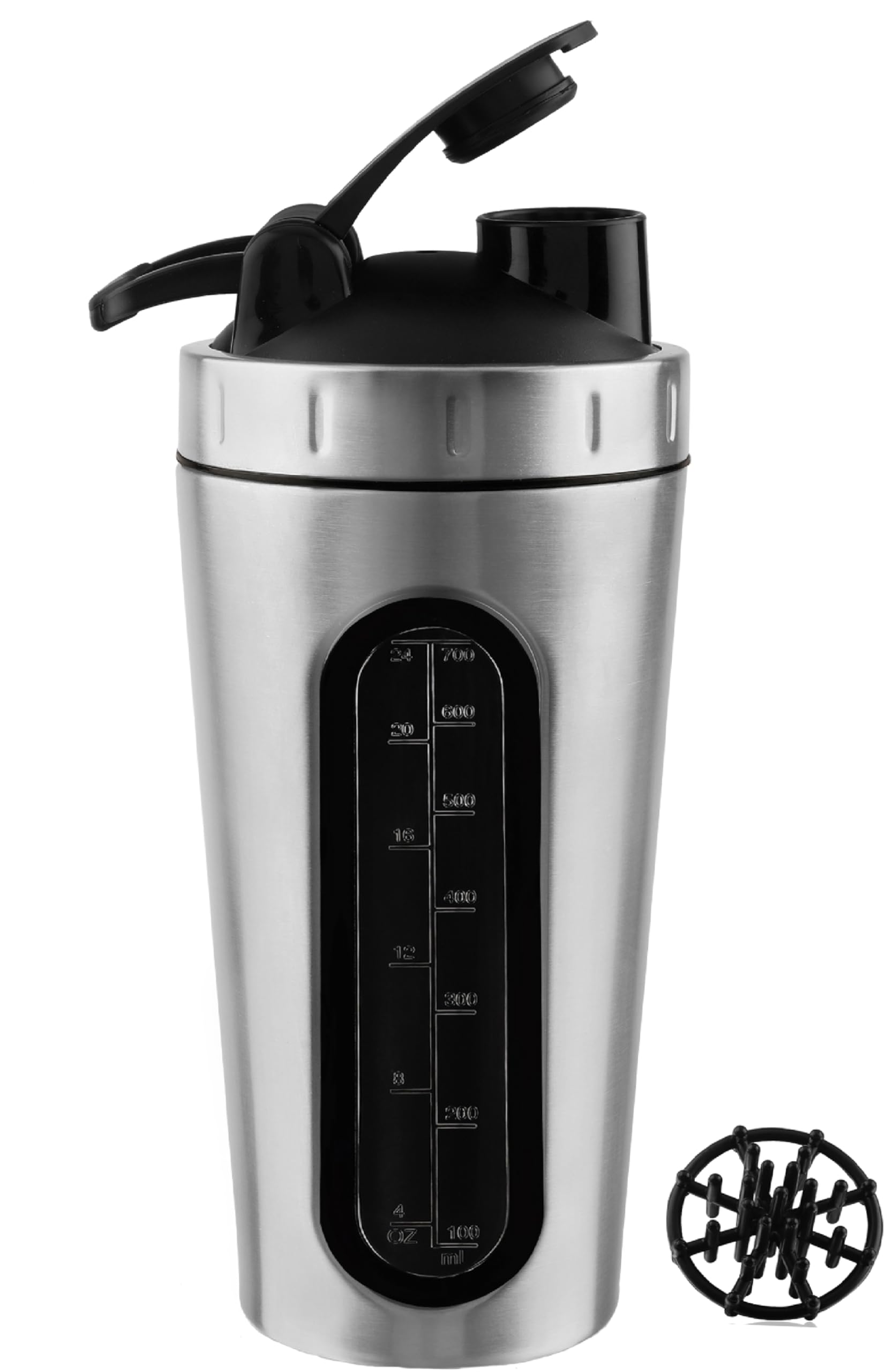 BURRDOFF [VISIBLE WINDOW Protein Shaker Bottle, Gym Shaker Steel Shaker Bottle Gym Shaker Bottle shaker bottles for protein shake gym protein shaker bottle (Silver) (B0CHPRHW9K) Amazon Price History, Amazon Price Tracker