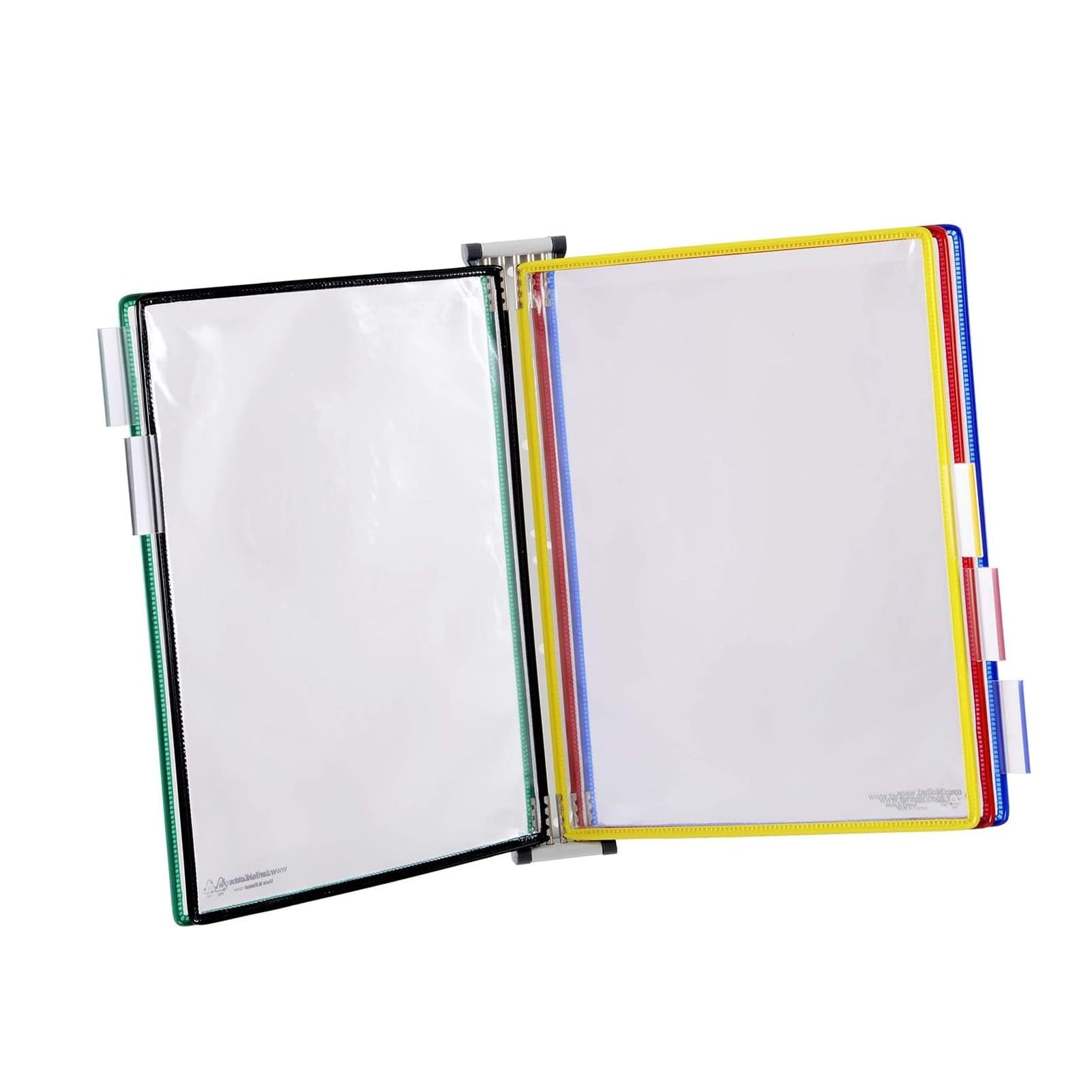 MYUYEE Wall Mount Reference Organizer - File Organizer For Desk, A4 Folder Wall-Mounted File Holder, With 5 Display Pockets, Desktop Flip Display Folder, For Storing And Display