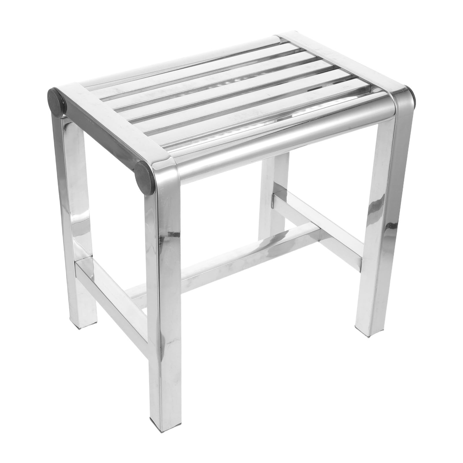 Hemobllo Taburete Asiento Grueso de Ducha Antideslizante de Acero Inoxidable Portátil Soporte Resistente para Baño y Balcón para Adultos y Personas Mayores