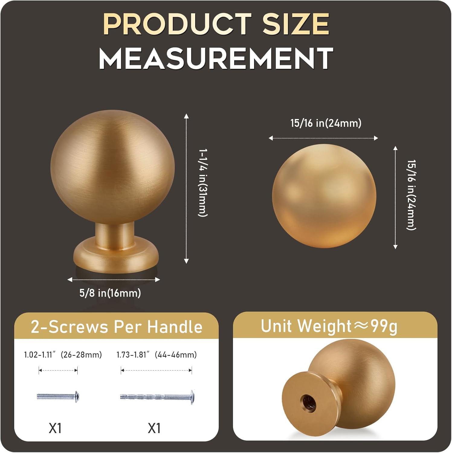 Yiking Soild Antique Brass Cabinet Knobs Heavy Duty Real Unlacquered Brass Dresser Pulls,Brushed Gold Drawer Knob Modern Small Round Gold Hardware for Kitchen Bathtoom Furniture 4pcs 15/16in
