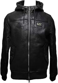 美品　エンポリオアルマーニ　　EA７　パーカー　ジャケット　メンズ　エコレザーM EMPORIO ARMANI EA7(イーエーセブン)スウェットパーカー/裏起毛
