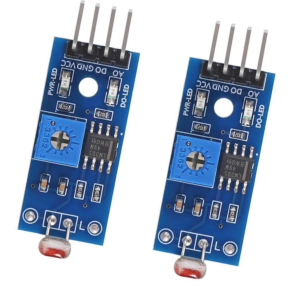 Hexonix LM393 Optical Photosensitive LDR Light Sensor Module Light Detection Sensor for DIY Projects and Electronics – Pack of 2-image-9