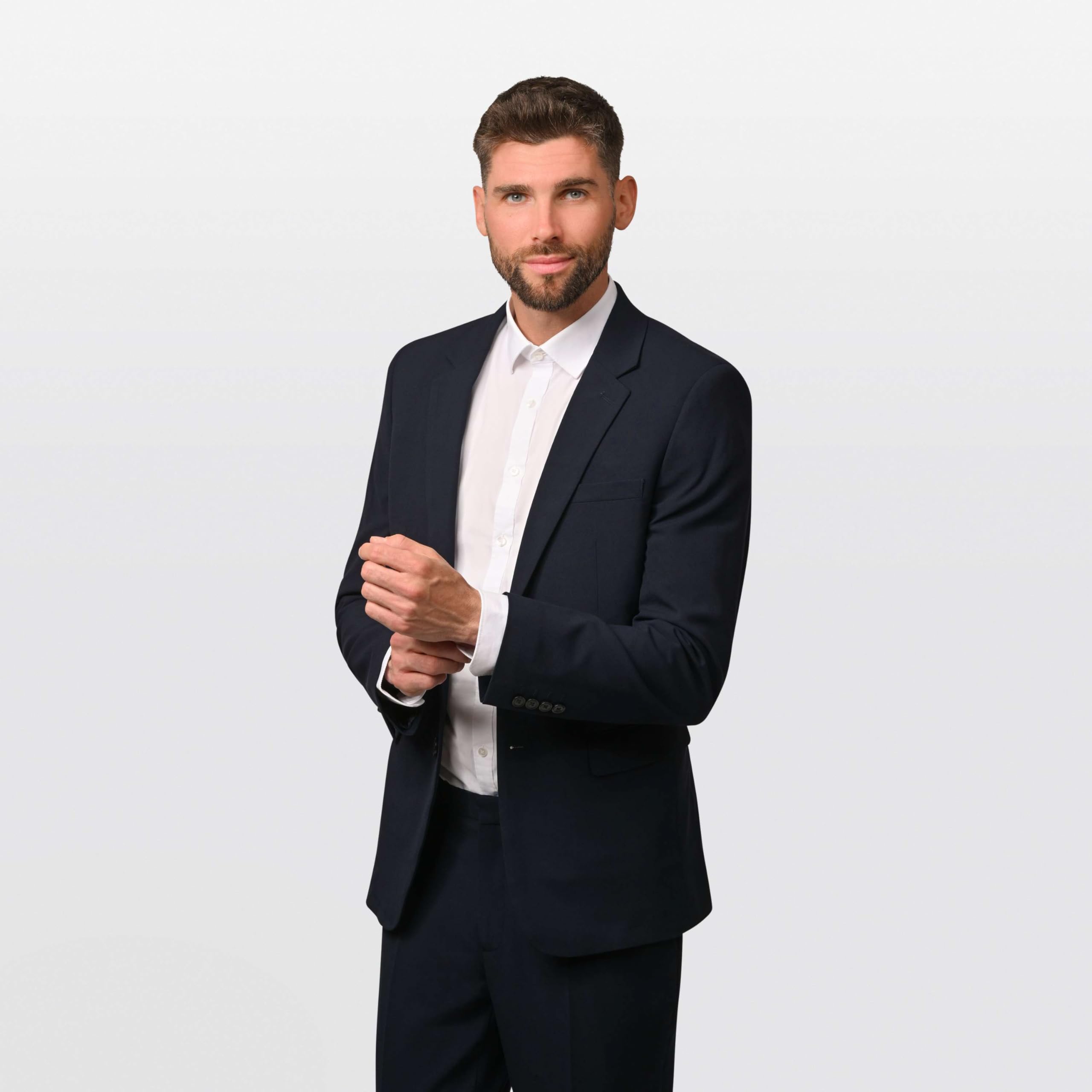 Herren 2-TLG. Business Anzug Regular Fit - Anzughose & Sakko - mit Kleidersack
