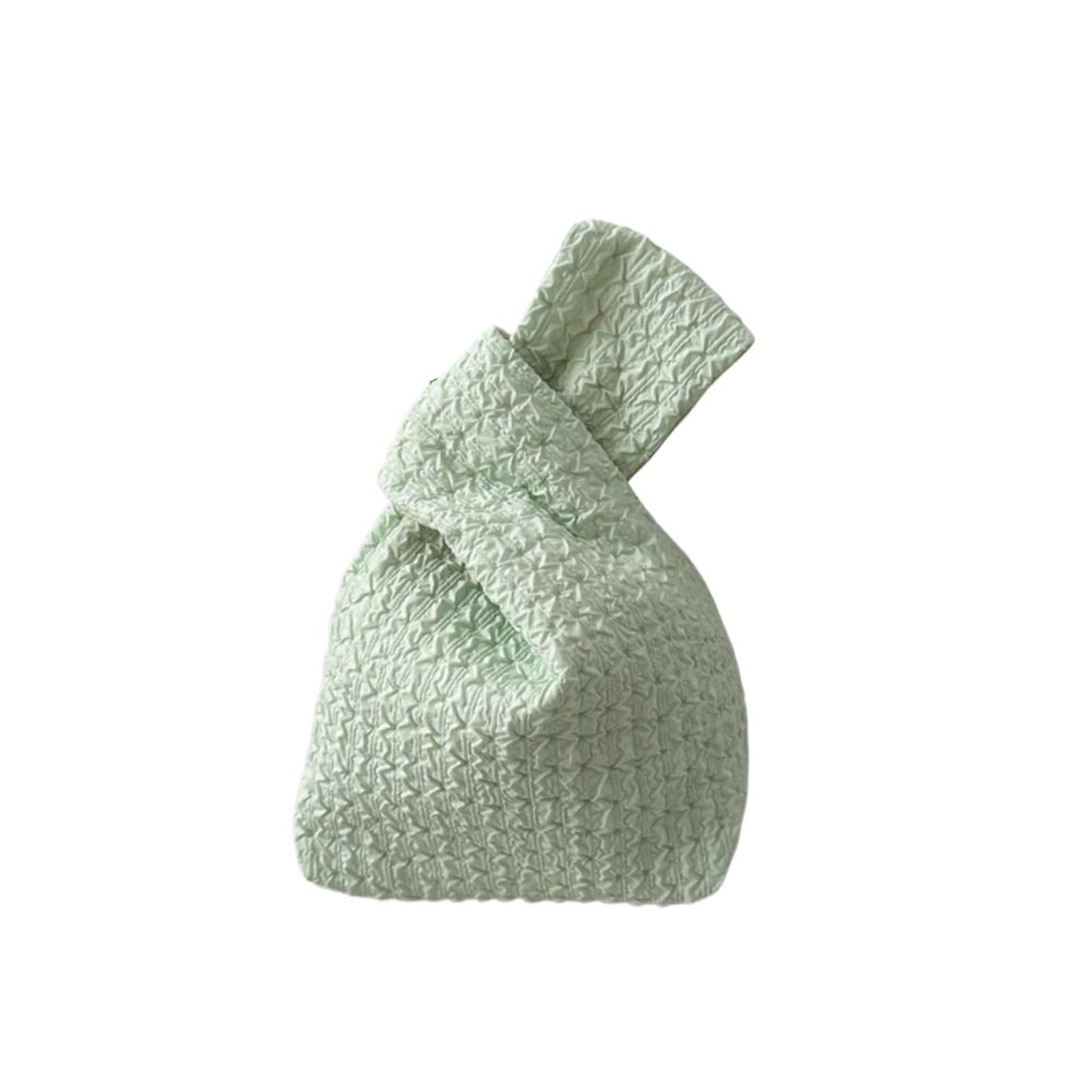 Sac à main tricoté vert pour ranger vos petits articles de fête sans vous encombrer