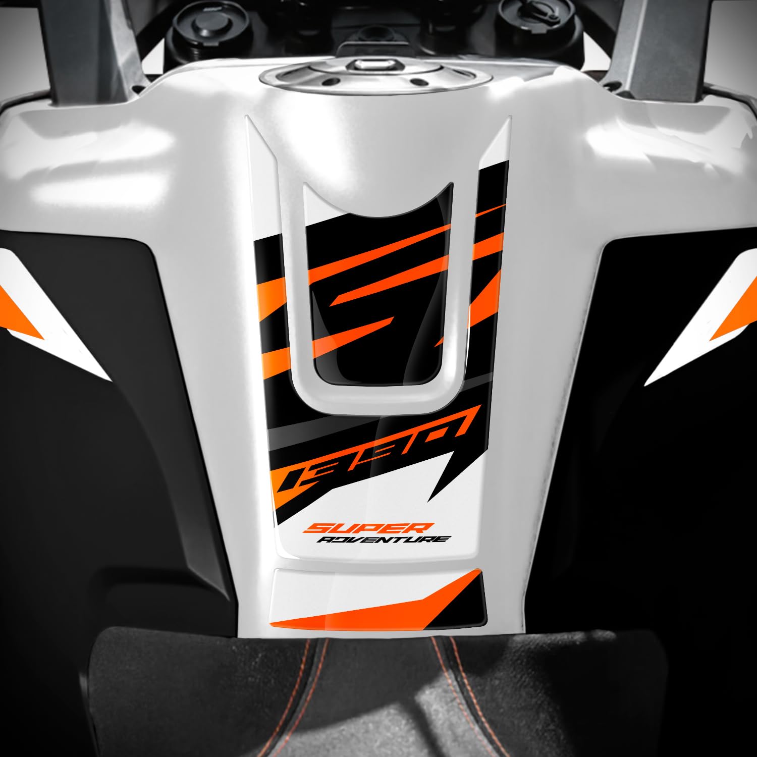 Az Graphishop osłona zbiornika z żywicy 3D kompatybilna z KTM 1390 Super Adventure S 2025-2026 ochrona przed uderzeniami i zadrapaniami akcesoria motocyklowe wyprodukowane we Włoszech GP-1390SAS-26