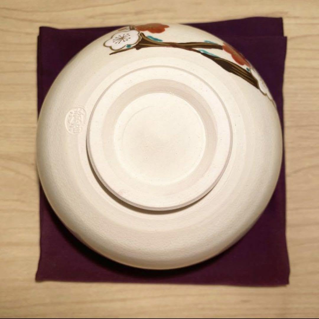 Amazon.co.jp: 抹茶茶碗 抹茶椀 ' 色絵 梅' 京焼 茶道具 : ホーム