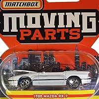 Vista 4 de Piezas móviles coleccionables Matchbox Vehículo fundido a presión – Mazda RX-7 Convertible 1988 ~ HLF96 ~ Blanco ~ Fabricado con zinc reciclado