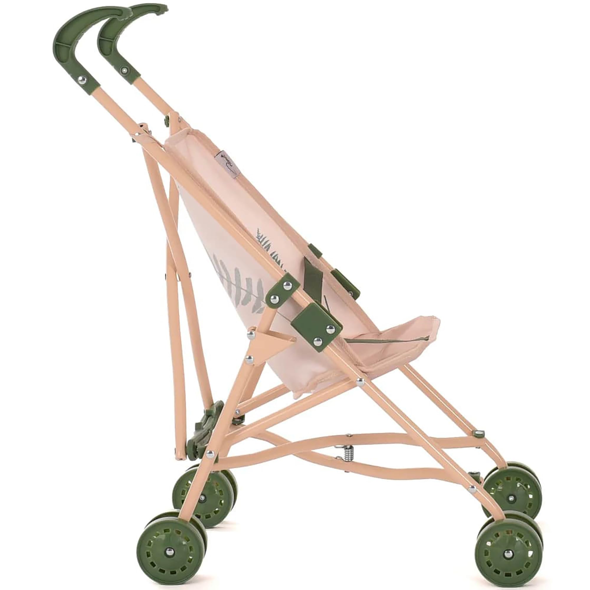 Roma Poussette RHS Fern pour poupée - Jouet écologique pour poupée - À partir de 2 Ans, crème/Vert, Tissu recyclé, Pliable, Portable, première Poussette idéale, Cadeau de Noël