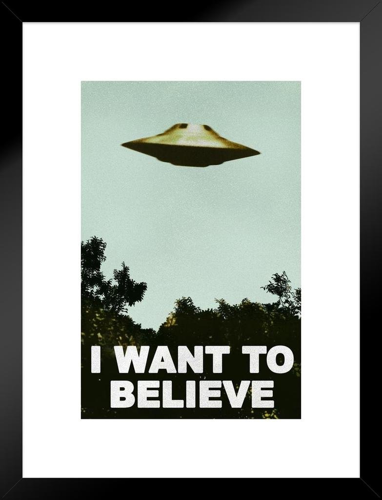 I Want to Believe Poster UFO Artwork Alien TV Retro 90s Poster Wall Decor Movie Poster The Truth is 