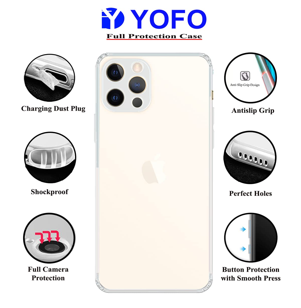 YOFO Back Cover for Apple iPhone 15 Pro Max (SlimFlexible, Silicone