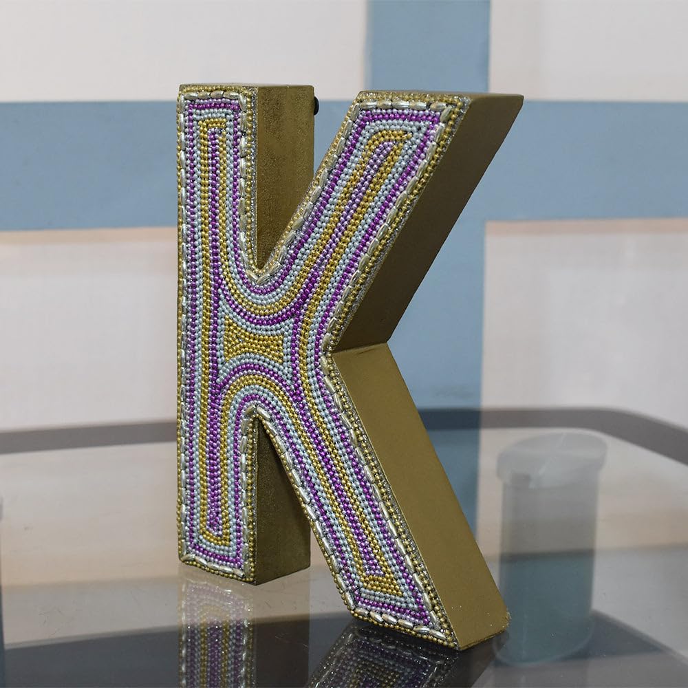 Handmade Eco-Friendly K Alphabet Letter Block for Study Room, Kids Room, Living Room, Hall, Cabin, Offices