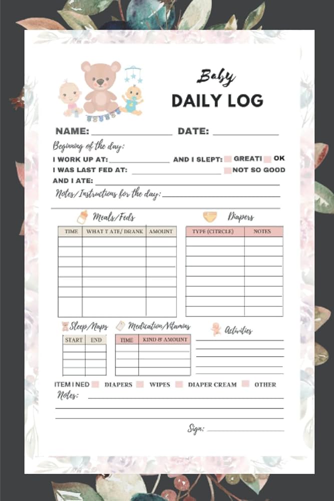Daily baby log: daily reports for daycare, infant daily report, feeding charts, sheets for daycare, log book for nanny and newborns baby, log book for mom and dad feeding tracker journal.: Usev, daily-baby-log-daily-reports-for-daycare-infant-daily-report-feeding-charts-sheets-for-daycare-log-book-for-nanny-and-newborns-baby-log-book-for-mom-and-dad-feeding-tracker-journal-usev