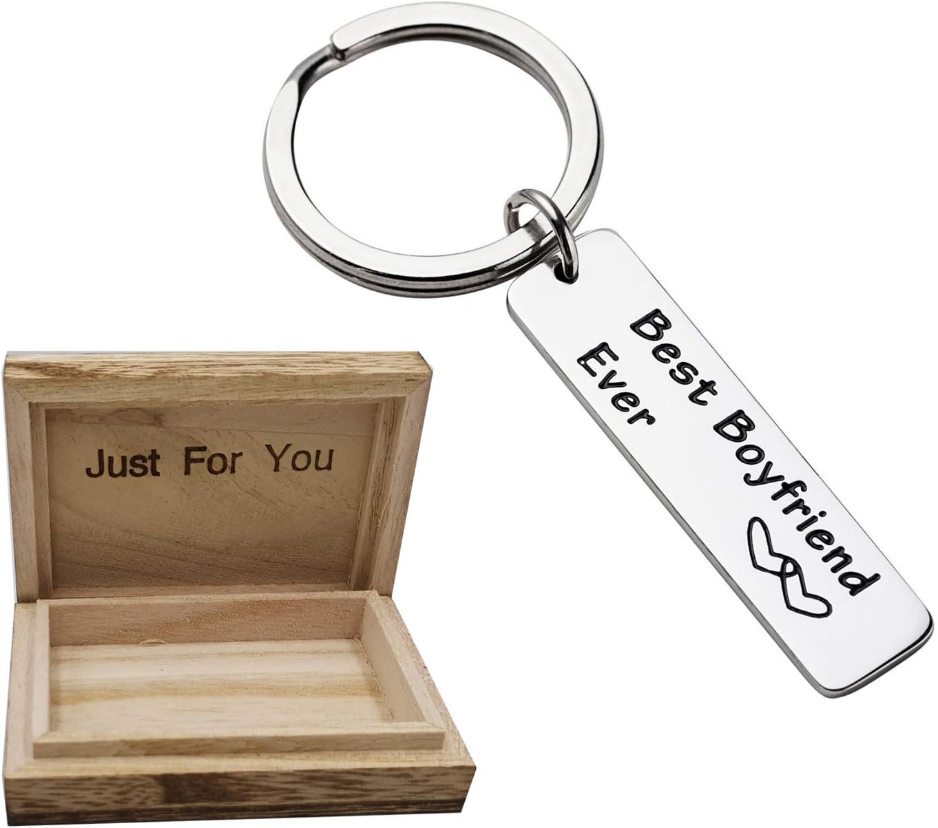 SANNYRA Boyfriend Gifts Best Boyfriend Ever Keychain Key Tag Dating Anniversary…