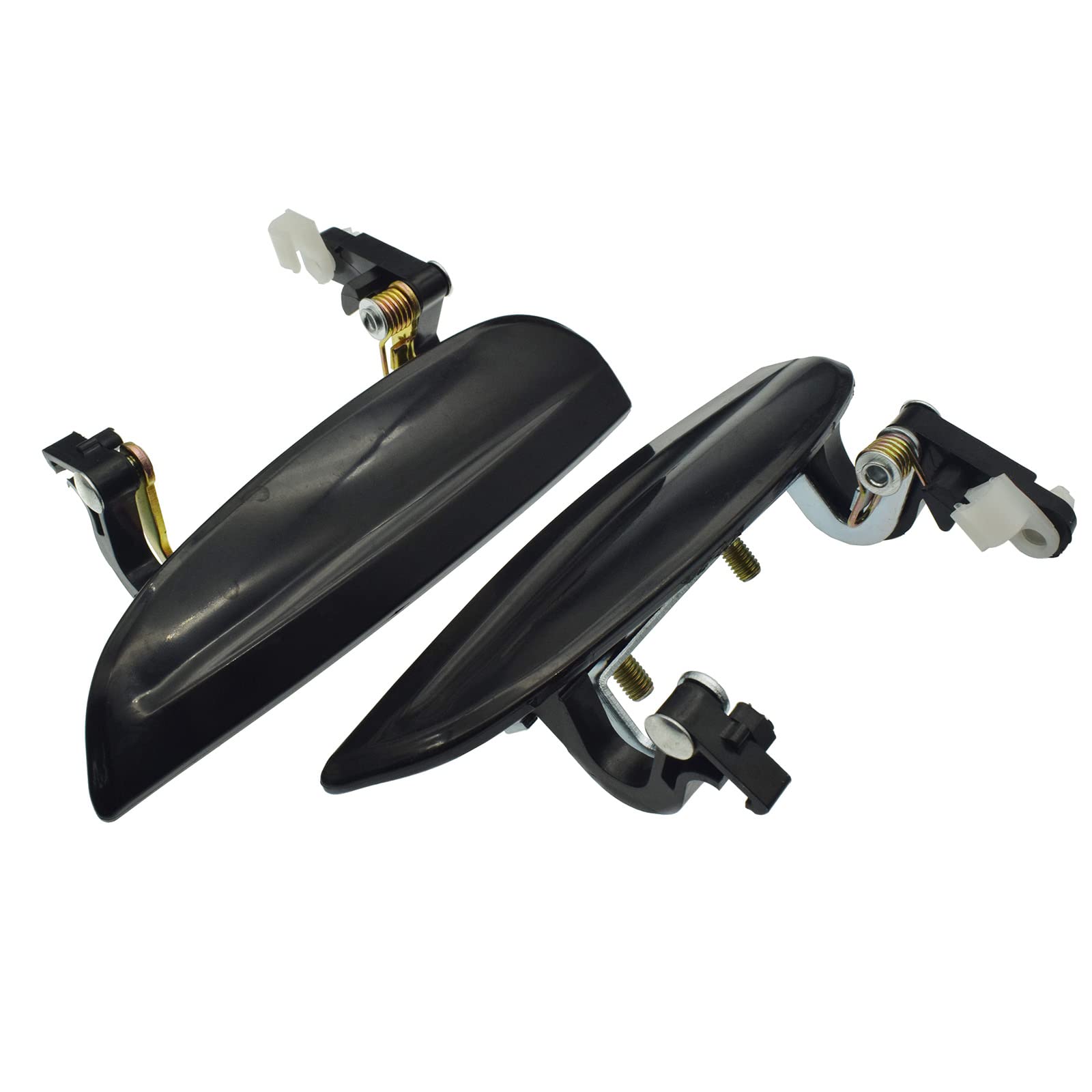 Evan-Fischer Exterior Door Handle – 2003-2005 Kia Rio Rear Driver Left, Smooth Black - View #5