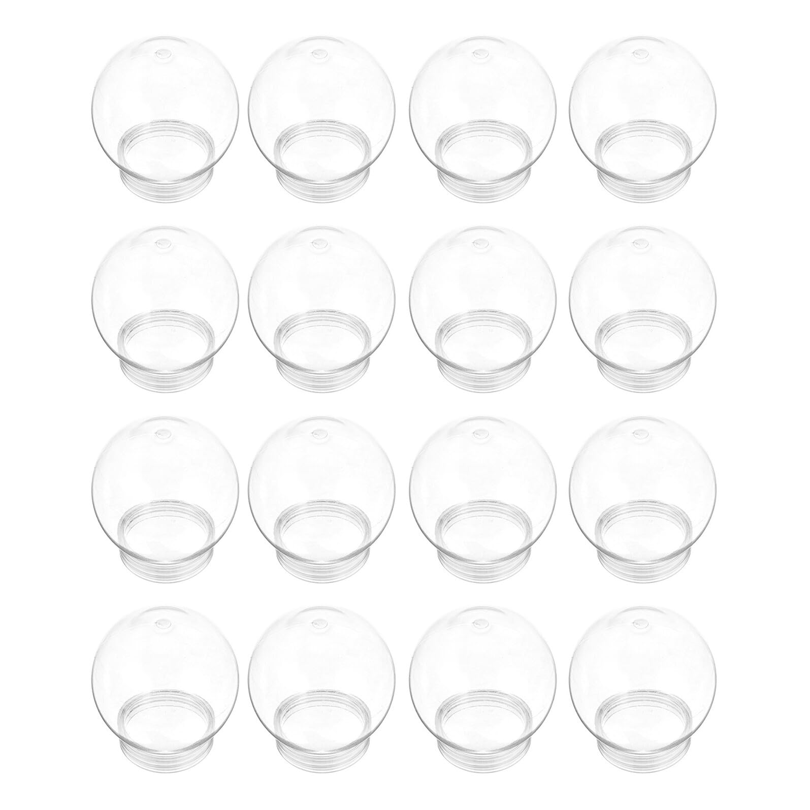 SOIMISS 20 Bolas de Nieve DIY de Plástico Transparente con Tapa de Rosca Capacidad 270 Ml Diámetro 52 MM Altura 88 MM Ideales para Manualidades Decoración Navideña y Bodas de
