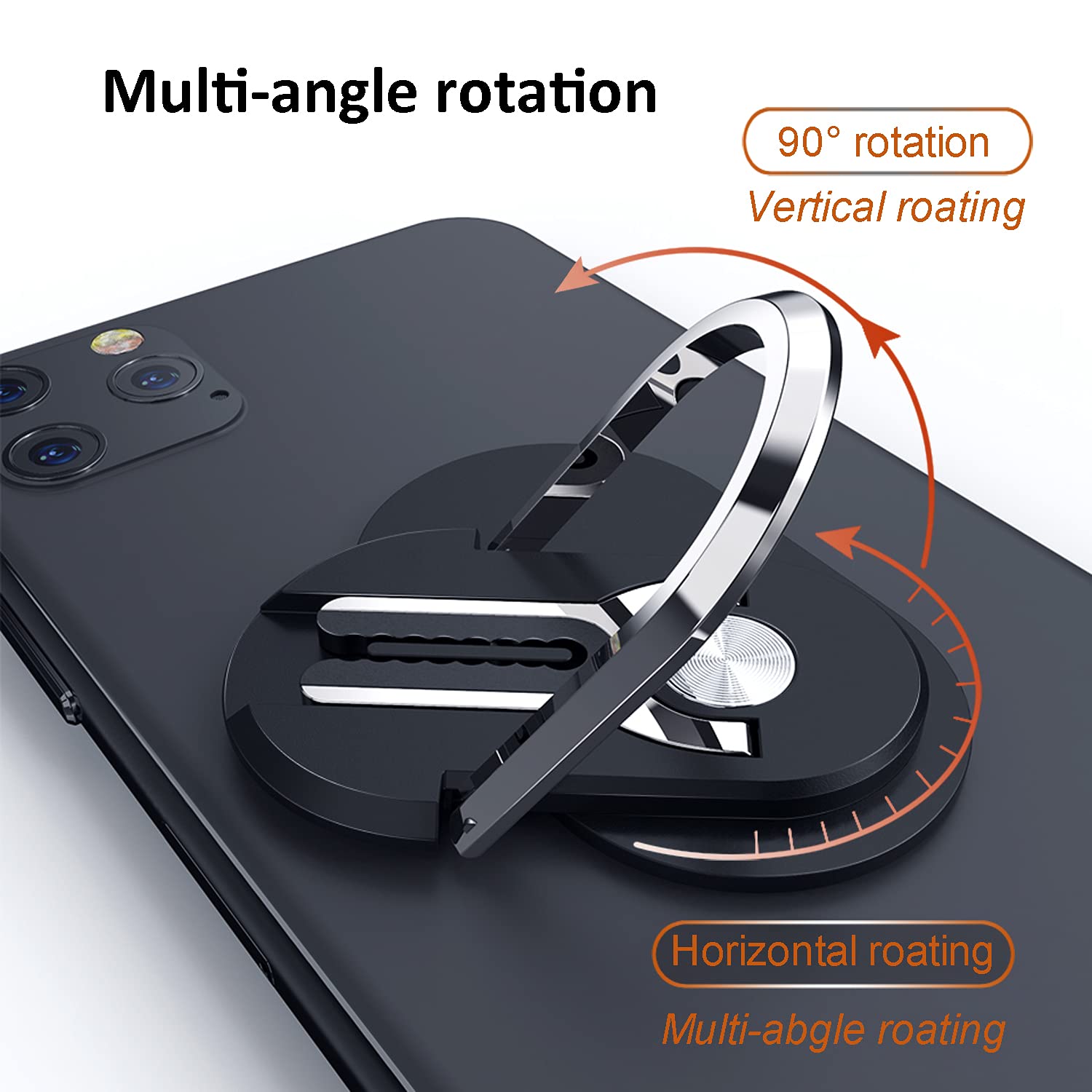 Supporto Ad Anello Per Telefono 2 Pezzi - Girevole 360°, Regolabile | Per Auto E Uso Quotidiano - Foto 9