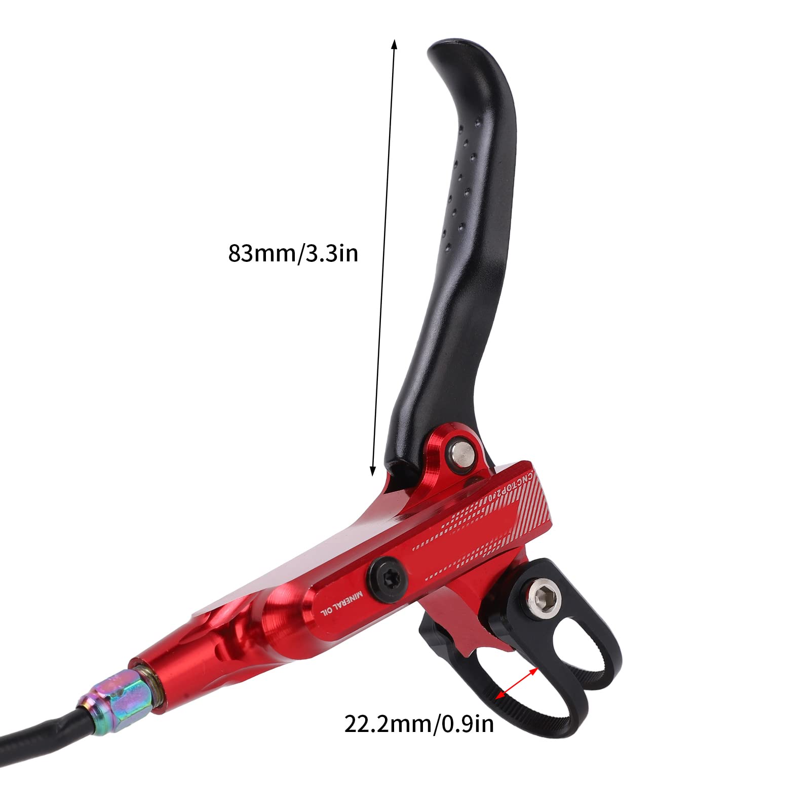 Étrier de frein à disque hydraulique arrière de vélo, étrier de Rotor de 160mm (Rouge)
