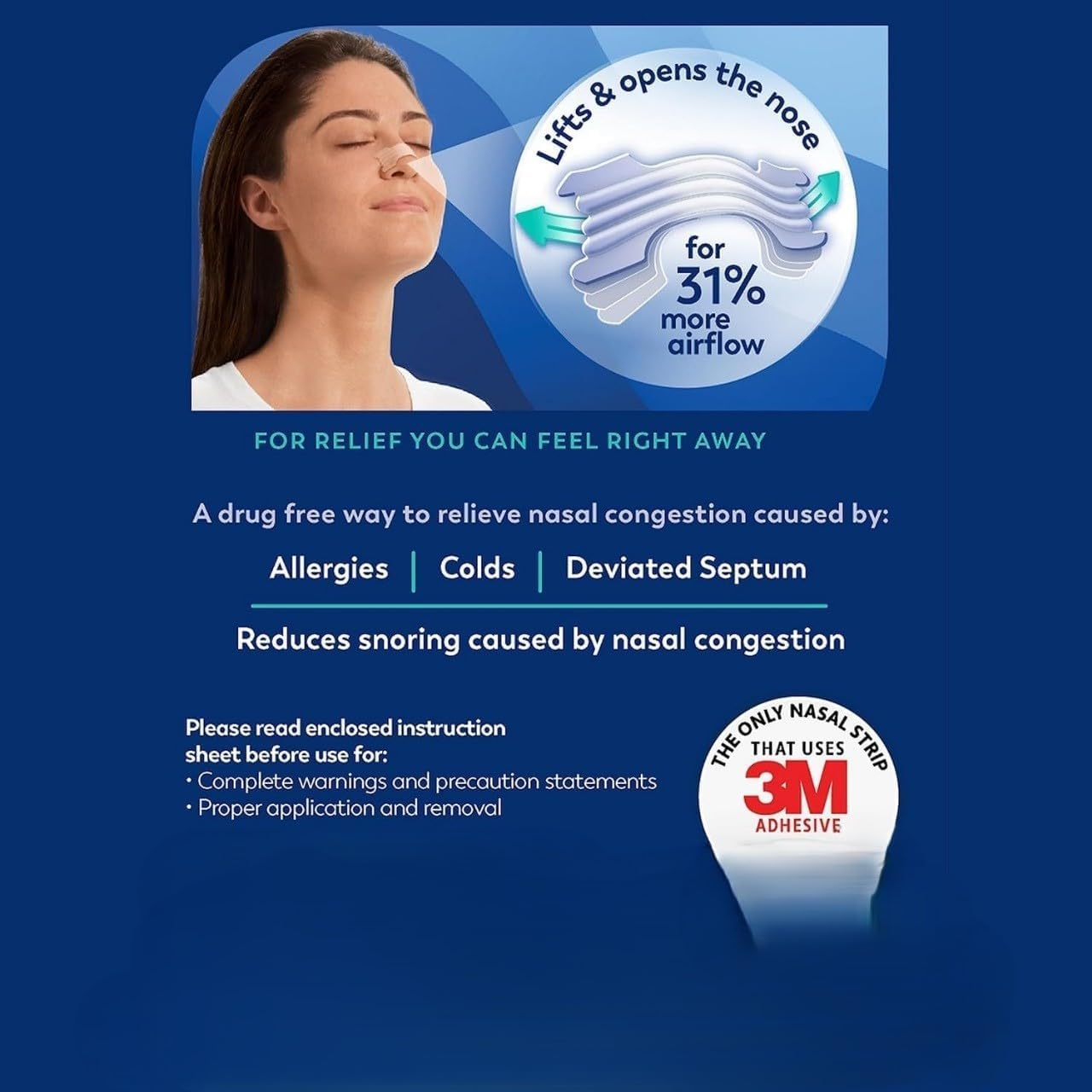 Breathe Right Extra Clear 30 Count | Transparent Drug-Free Nasal Strips for Snoring & Congestion Relief | Improves Airflow Naturally pack of 1 — Amazon image 9