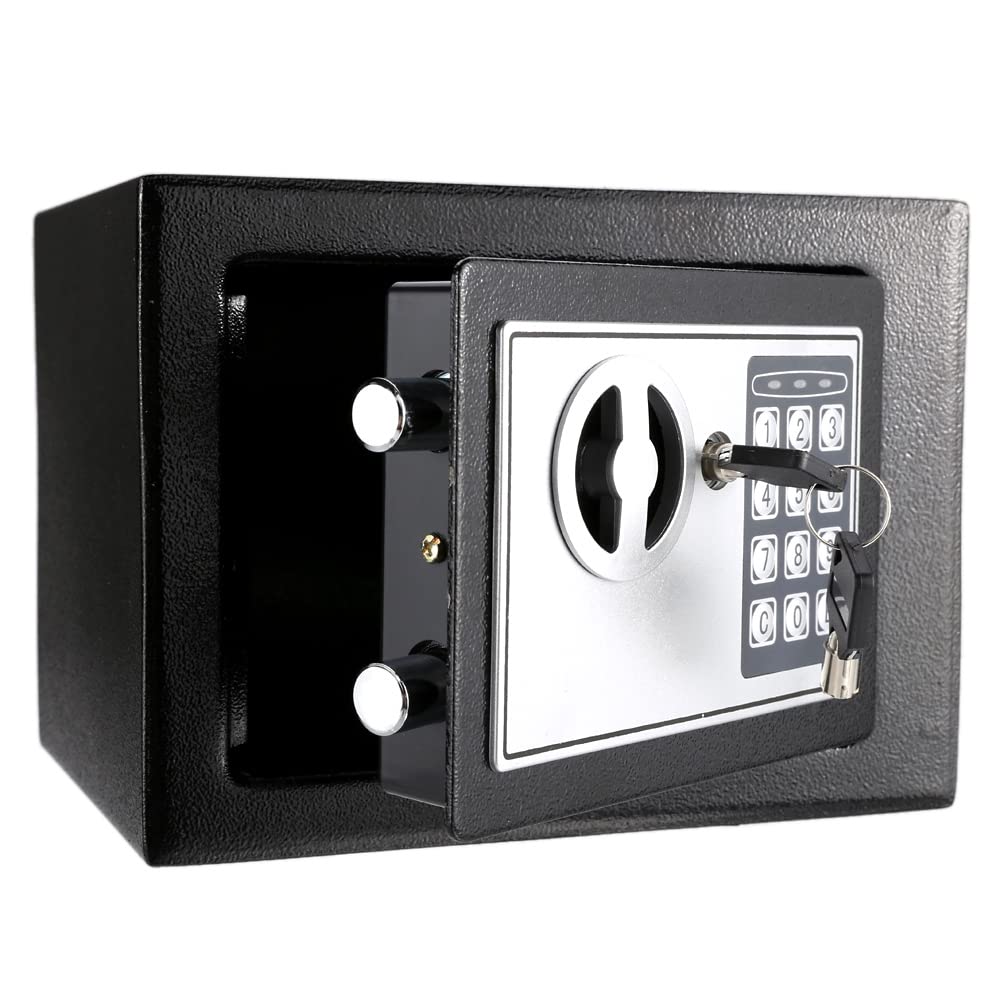 OUNASafe deposit case,Electronic Digital Keypad Lock Safe Security Box All Steel for Home Office