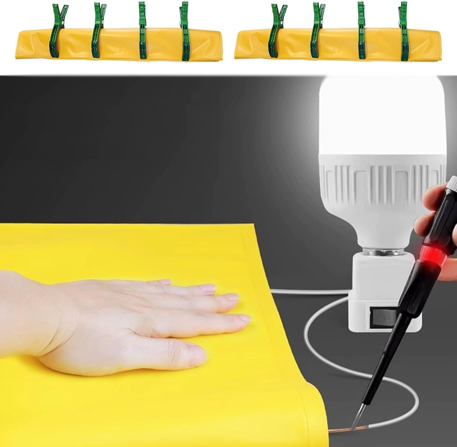 Manta aislante, manta de seguridad eléctrica no conductiva, impermeable, paquete de 2 con abrazaderas para trabajos de alto voltaje