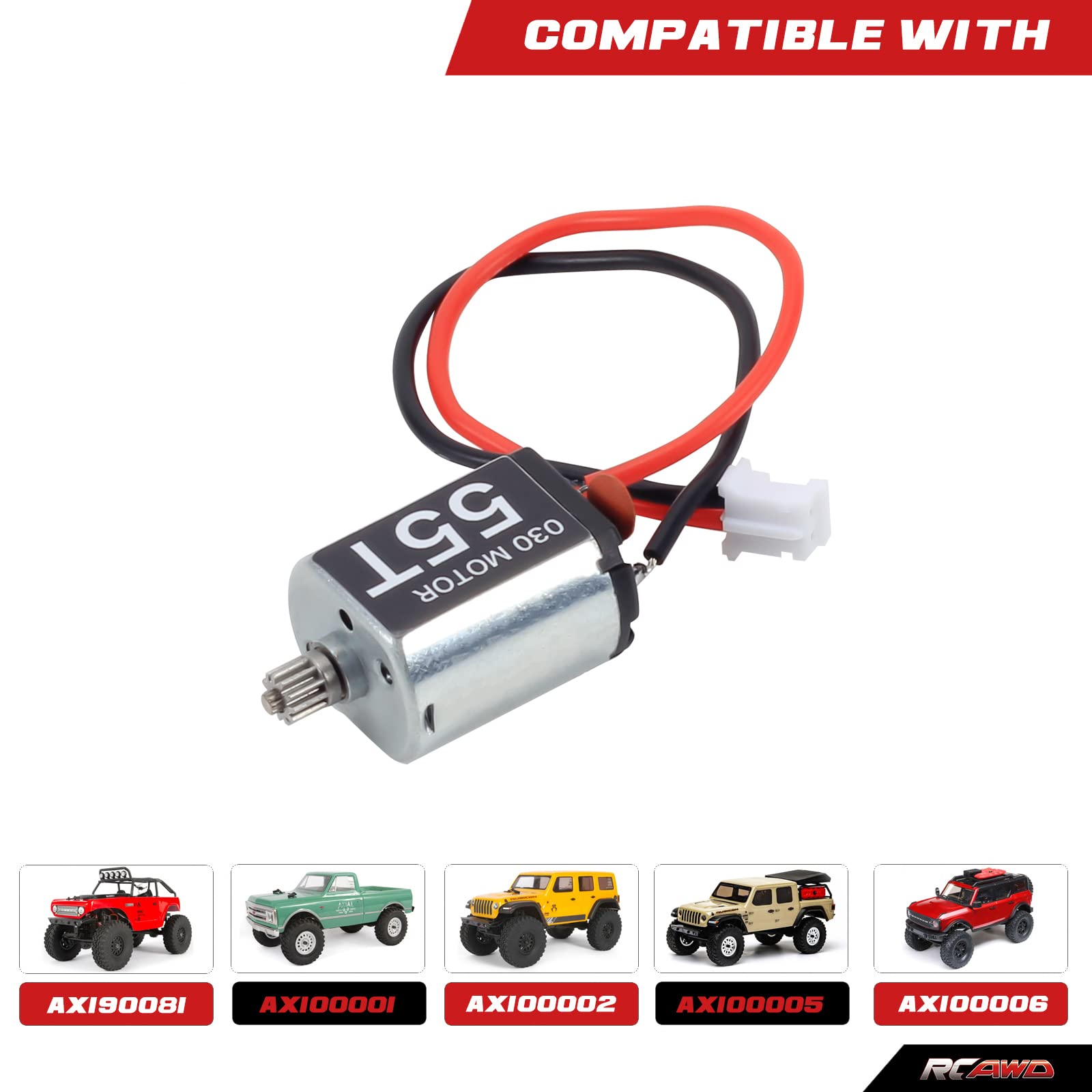 Amazon.com: RCAWD 030 Brushed 55T(Turns) Motor with 11T