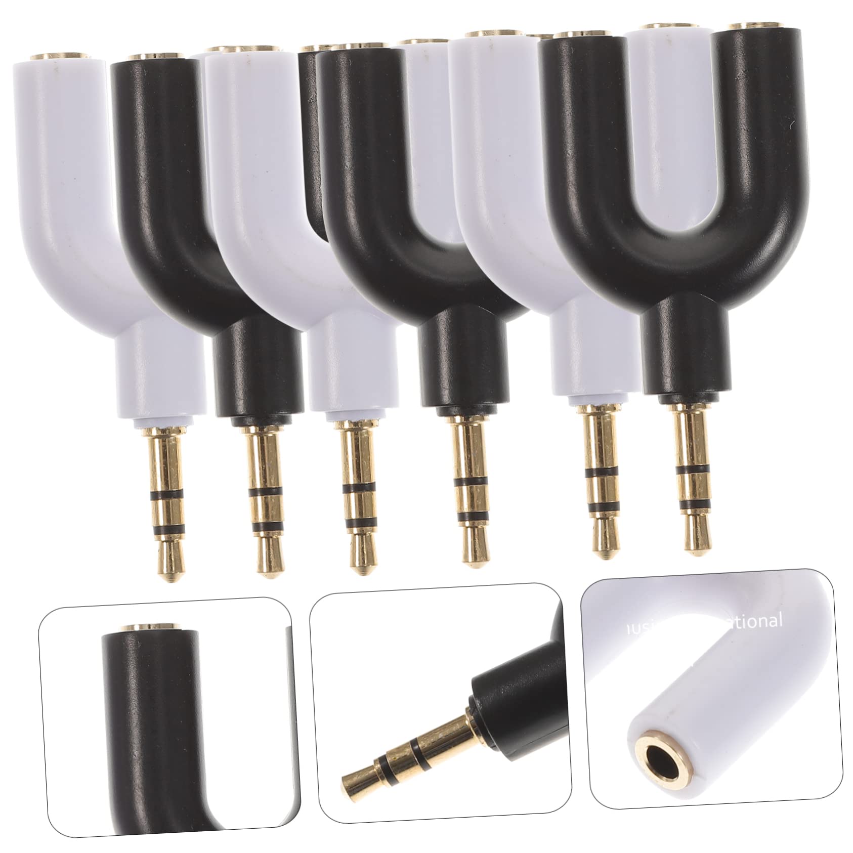 DOITOOL 30stücke Kopfhörer Splitter Adapter Für Pc Und Tablets U-förmige Audio Splitter Für Gleichzeitiges Musikhören Mit Freunden Robust Und Tragbar Für Unterwegs
