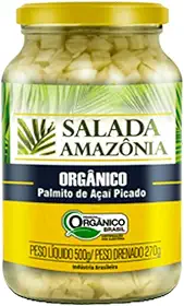 Palmito Açaí Picado Orgânico Salada Amazônia 500g