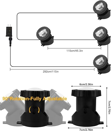 Miniatura 6 de Luces subacuáticas RGB, fuente sumergible LED súper brillante, focos de paisaje de colores, control de aplicación Bluetooth IP68 impermeable para