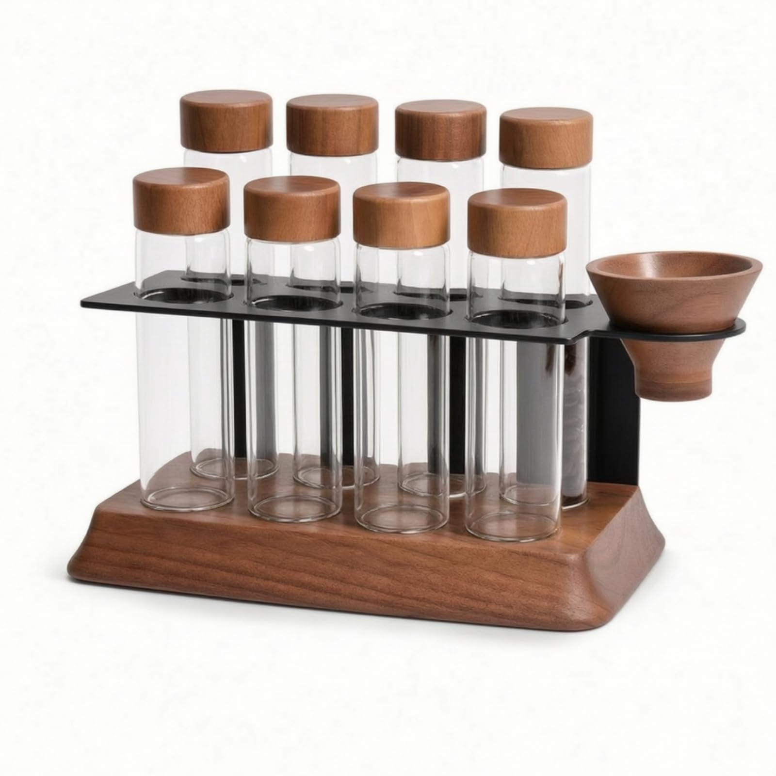 Organizador Granos Café con Tubos Ahorra Espacio Tubo Ensayo Vidrio Elegante Soporte para Cafetería