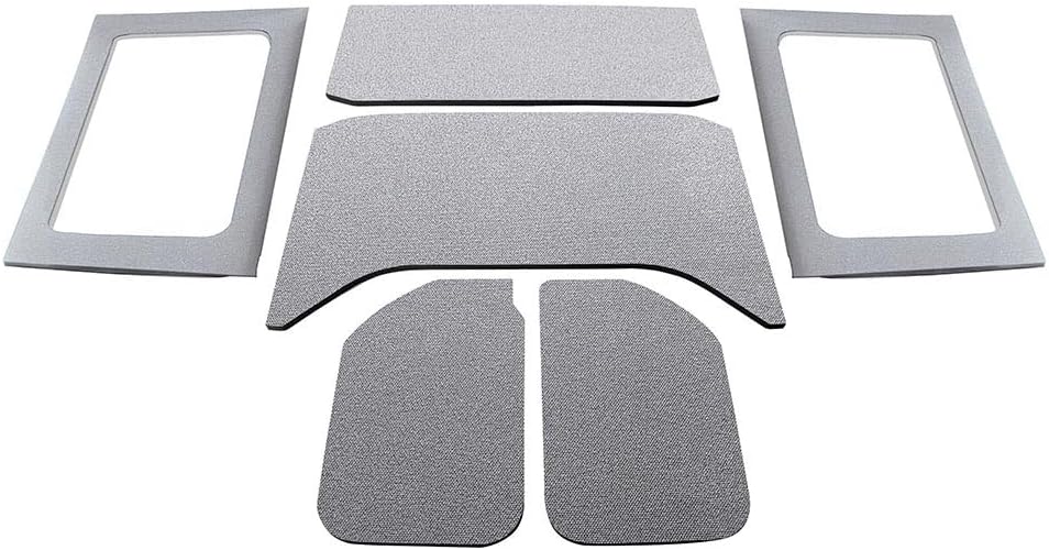Design Engineering 50291 Grey Original Boom Mat Sound Deadening HeadLiner Kit Compatible with 4-Door Jeep Wrangler JK (2011-2018)